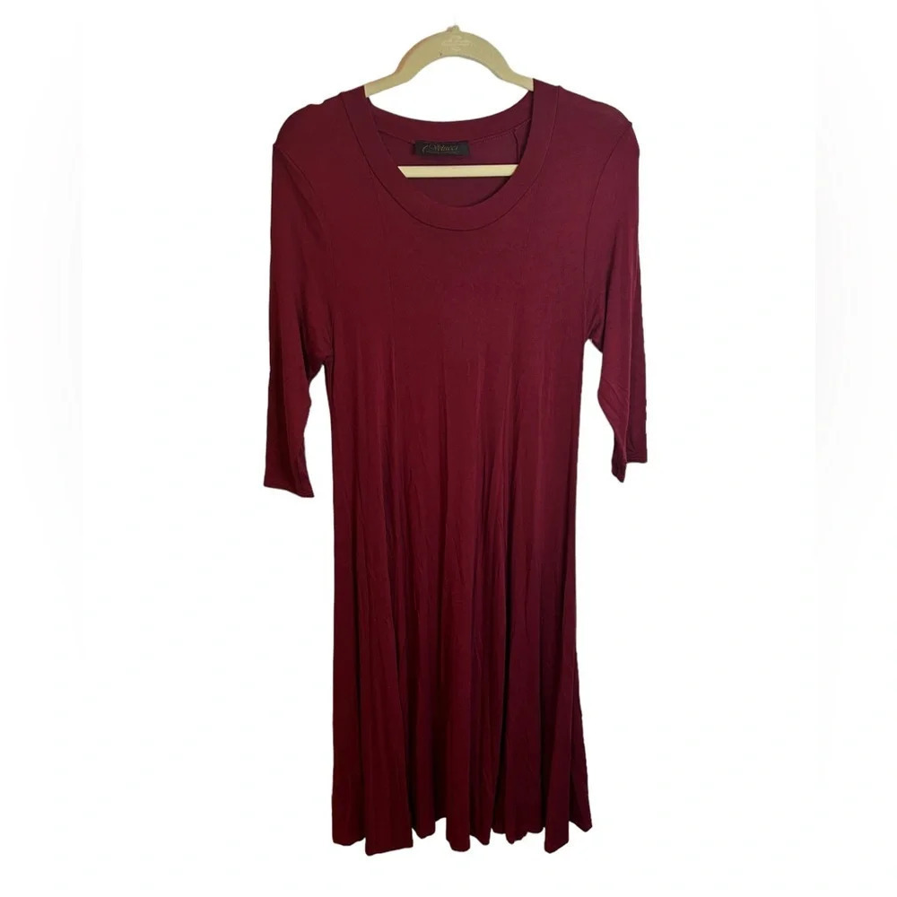 VELUCCI WOMENS 3/4 SLEEVE TSHIRT DRESS